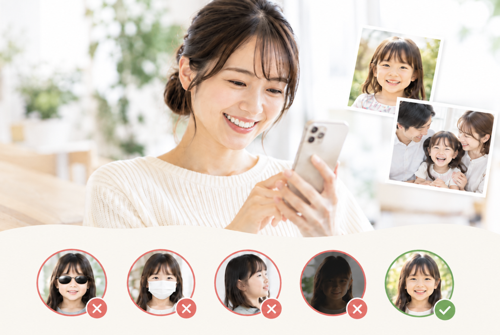 AI顔診断の正しい使い方（鮮明な写真・コミュニケーションツール）のイメージ